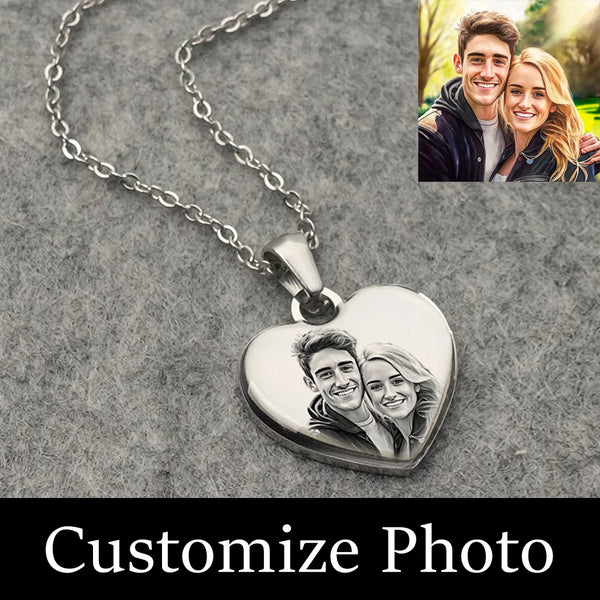 Personalized Love Projection Heart Necklace