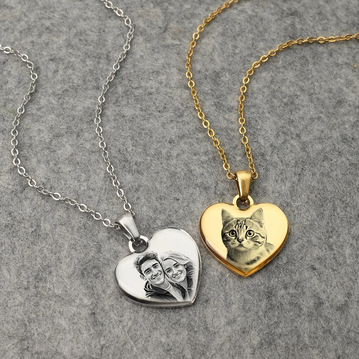 Personalized Love Projection Heart Necklace