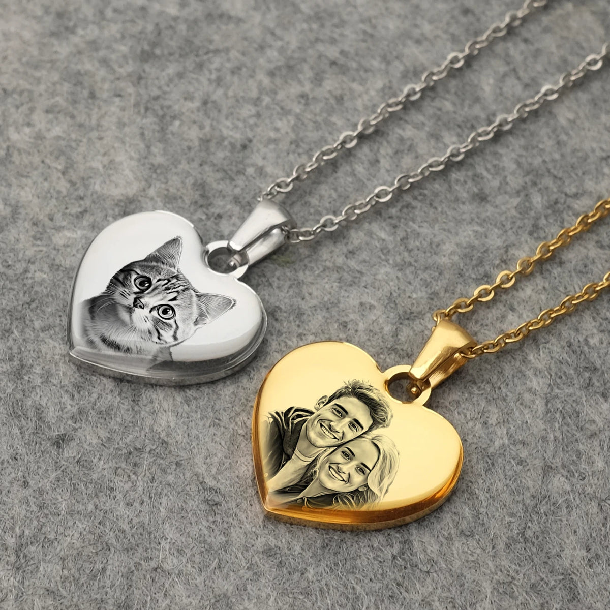 Personalized Love Projection Heart Necklace